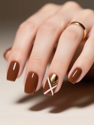 Brown Nails with an Accent