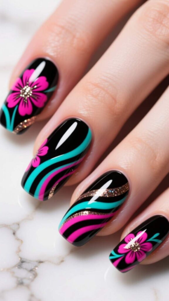Groovy Flower Stripes