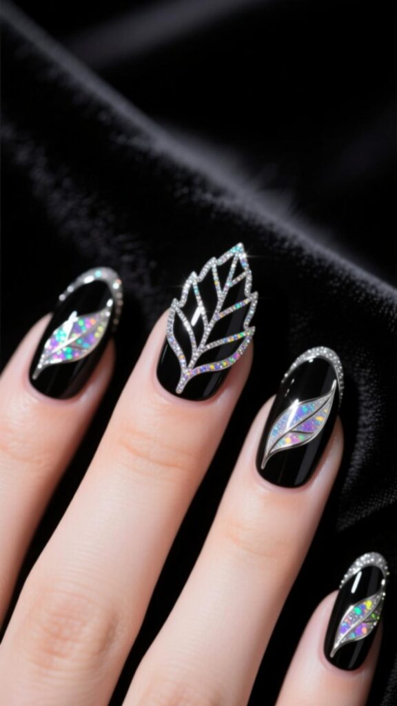 Glitter Leaf Frames