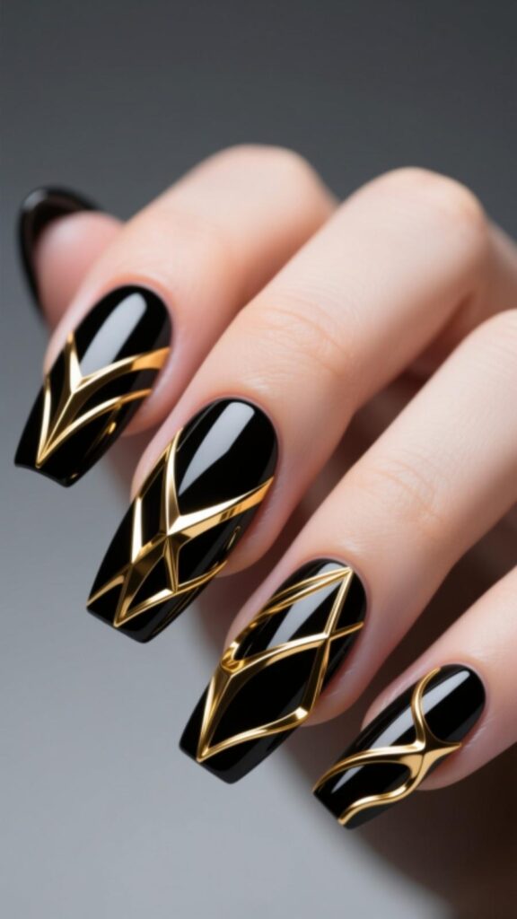 Sculpted Gold Lines