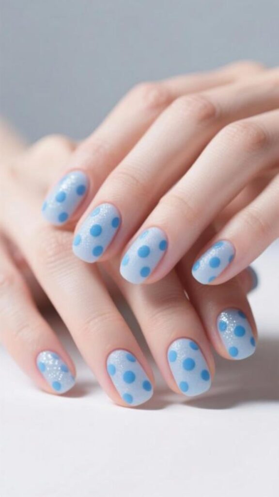 Frosted Blue Dots