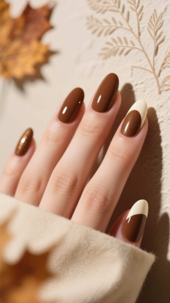 Brown French Tips