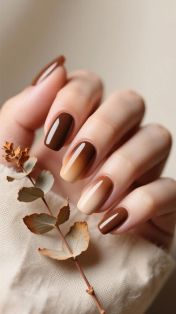 Brown and Nude Ombré