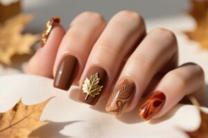 Brown Fall Nails Designs