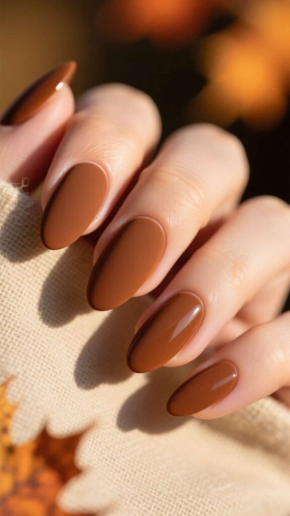 Cinnamon Matte Nails
