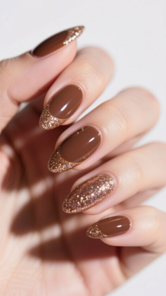 Glitter-Tipped Browns
