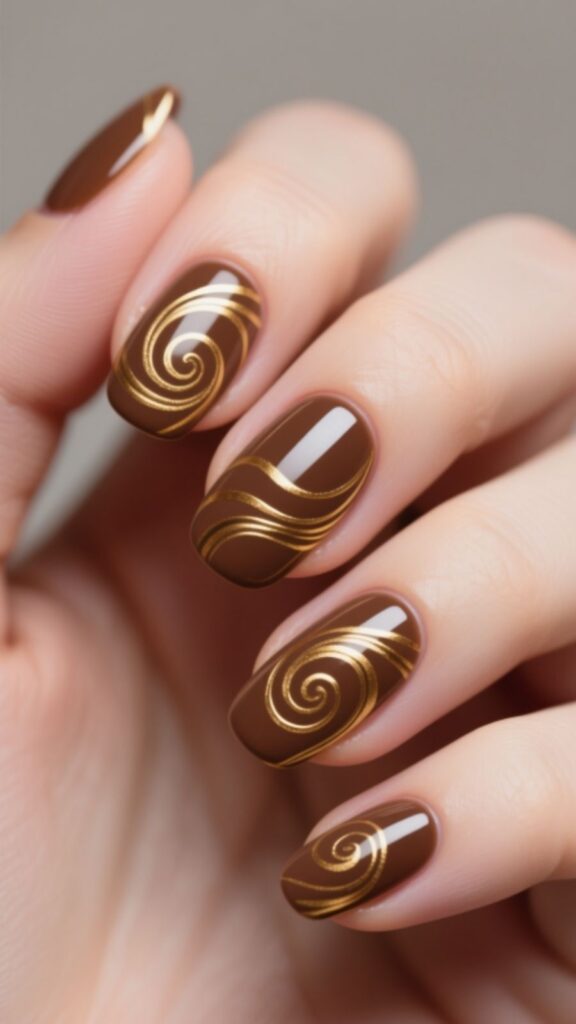 Minimalist Gold Swirls
