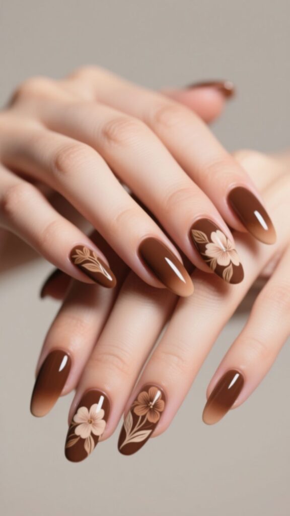 Floral Brown Tips