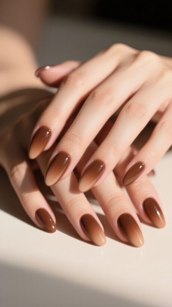 Ombre Brown Tips
