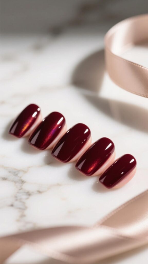 Glossy Burgundy Elegance