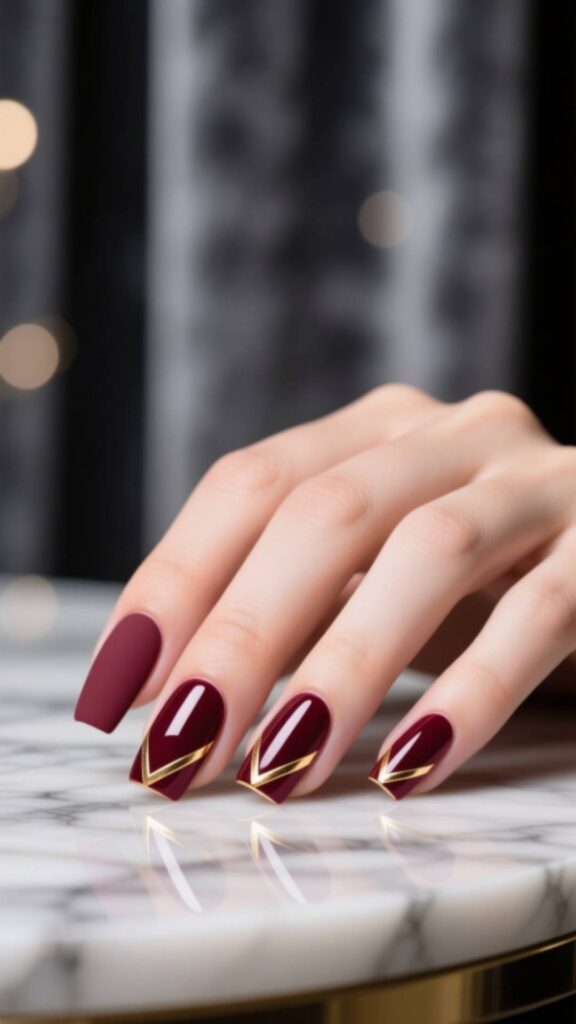 Burgundy Nail Art Ideas