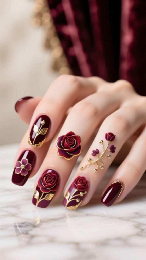 Floral Burgundy Designs