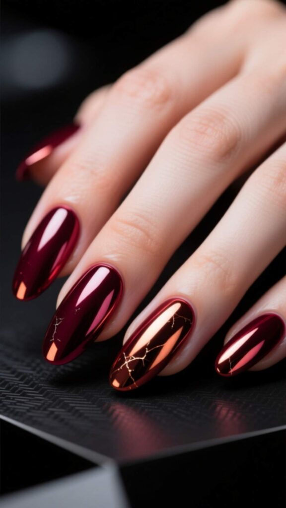 Burgundy Chrome Look