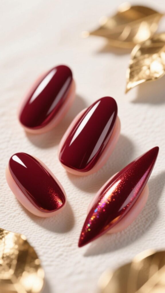 Burgundy Nails and Skin Tones