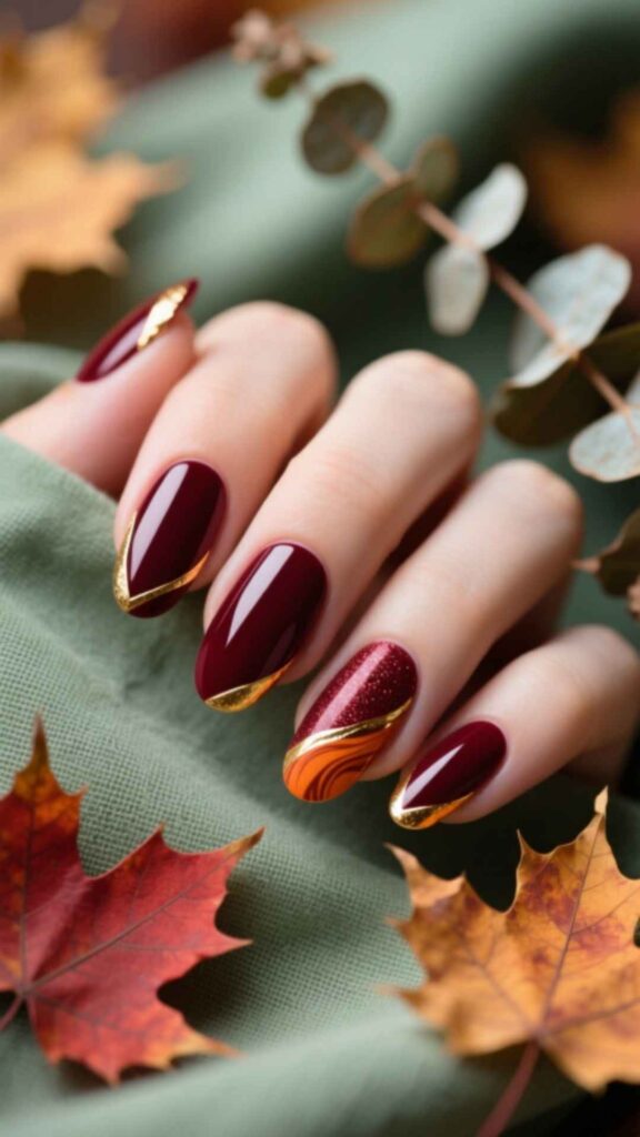Fall Burgundy Nail Inspiration
