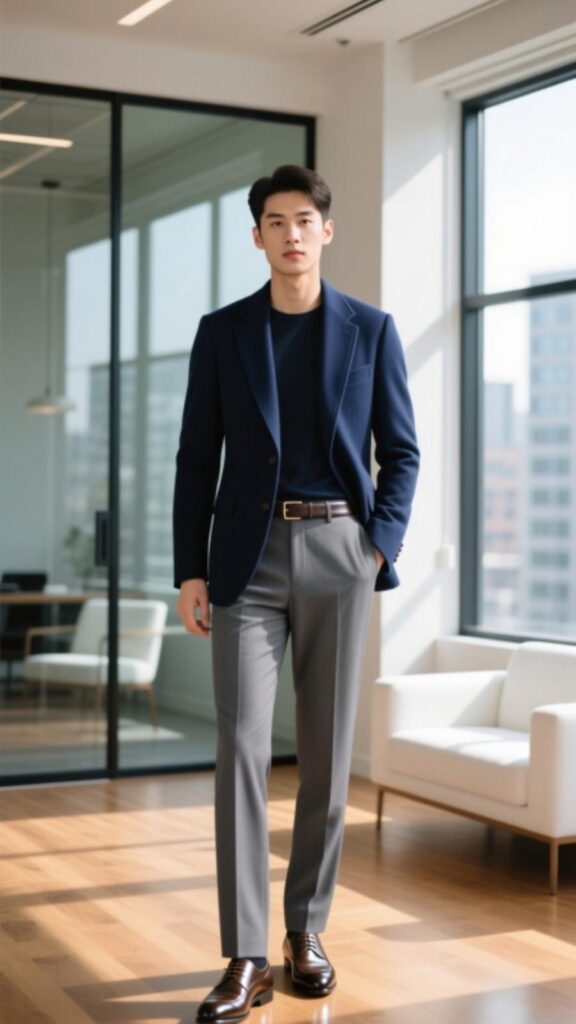 Classic Blazer with Slim Pants