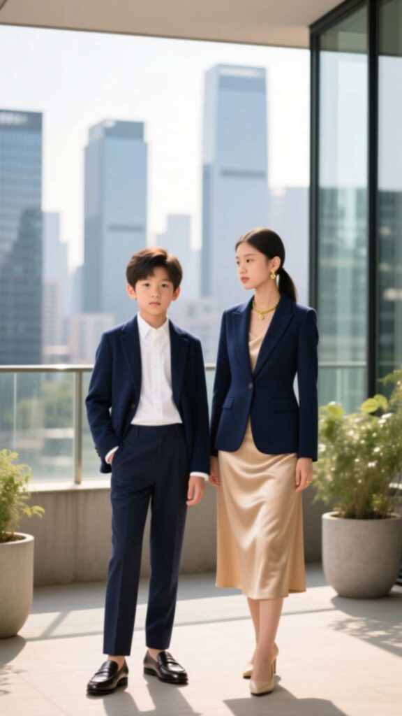 Blazer with Midi Skirt