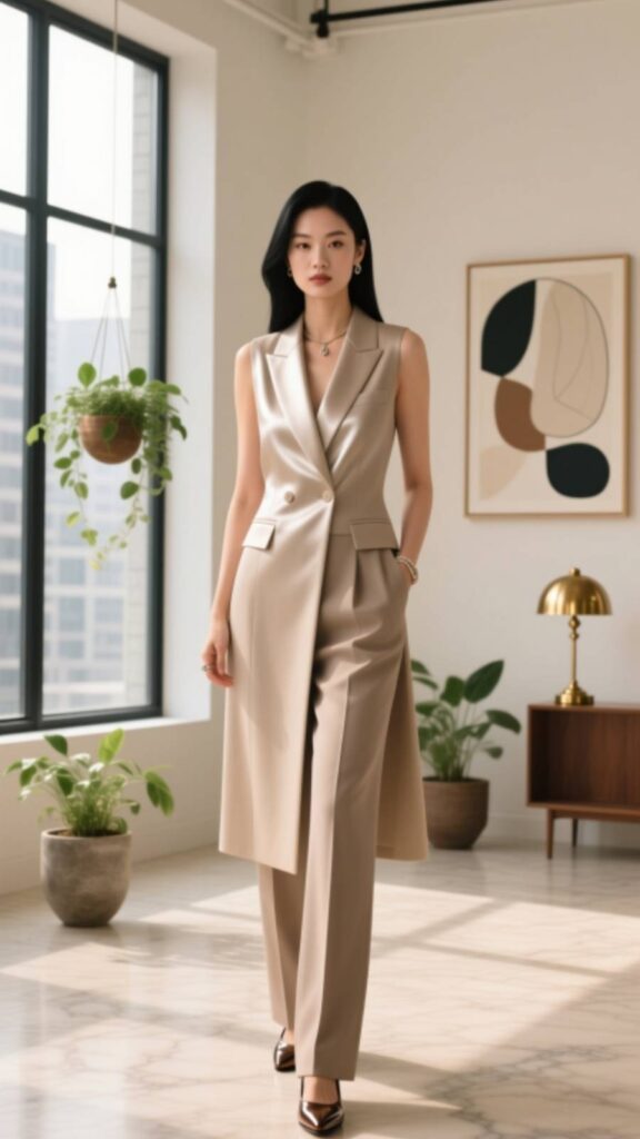 Longline Vest with Trousers