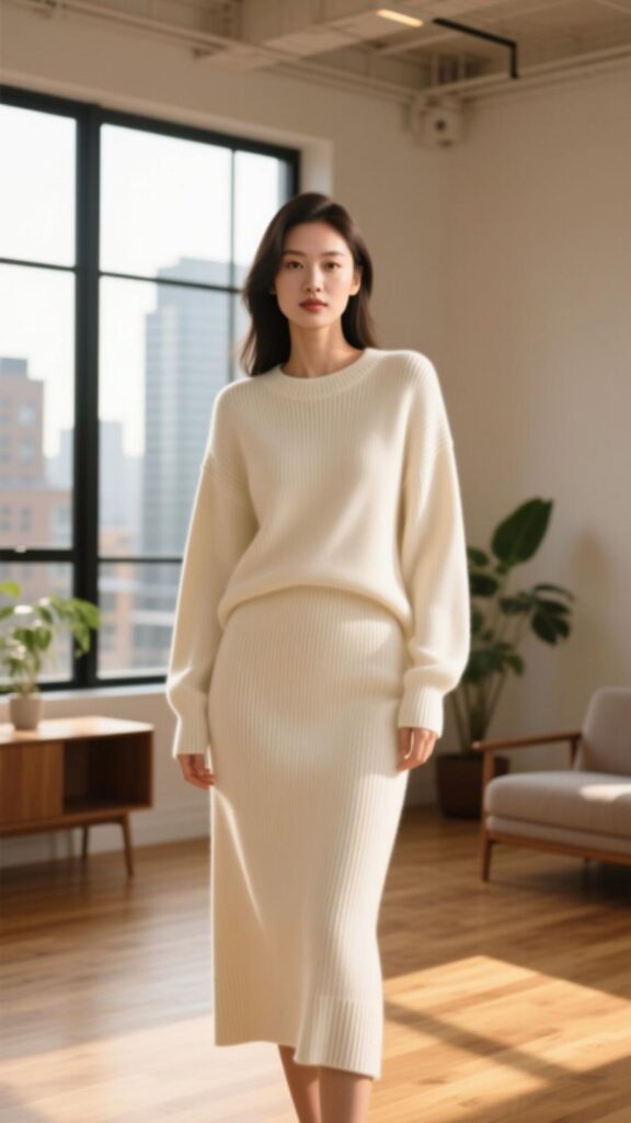 Neutral Sweater Dress