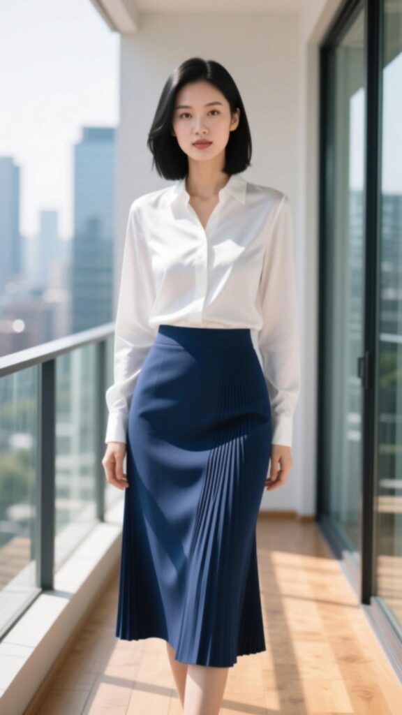 A-Line Skirt with Tucked Top