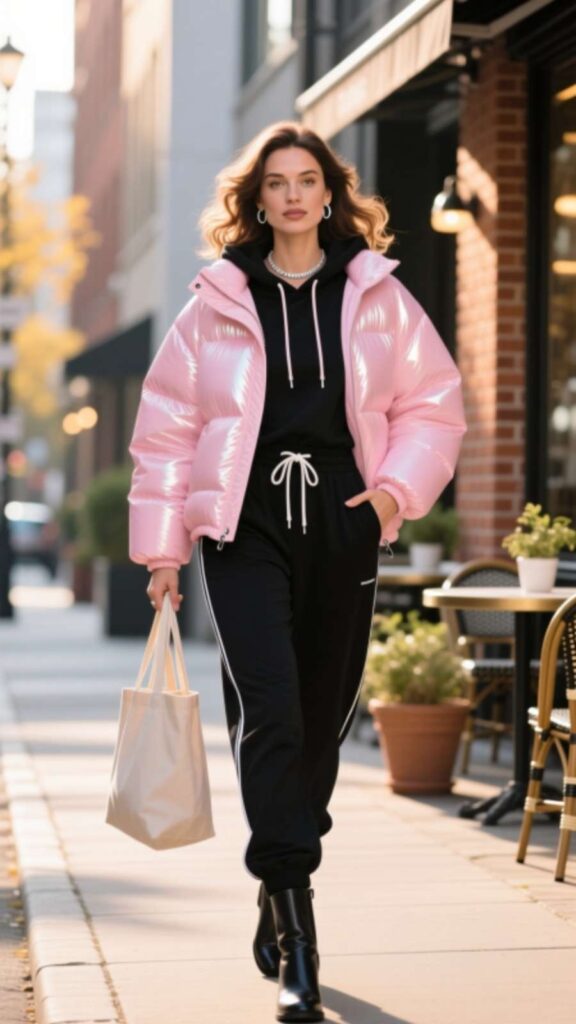 Puffer Jacket with Joggers