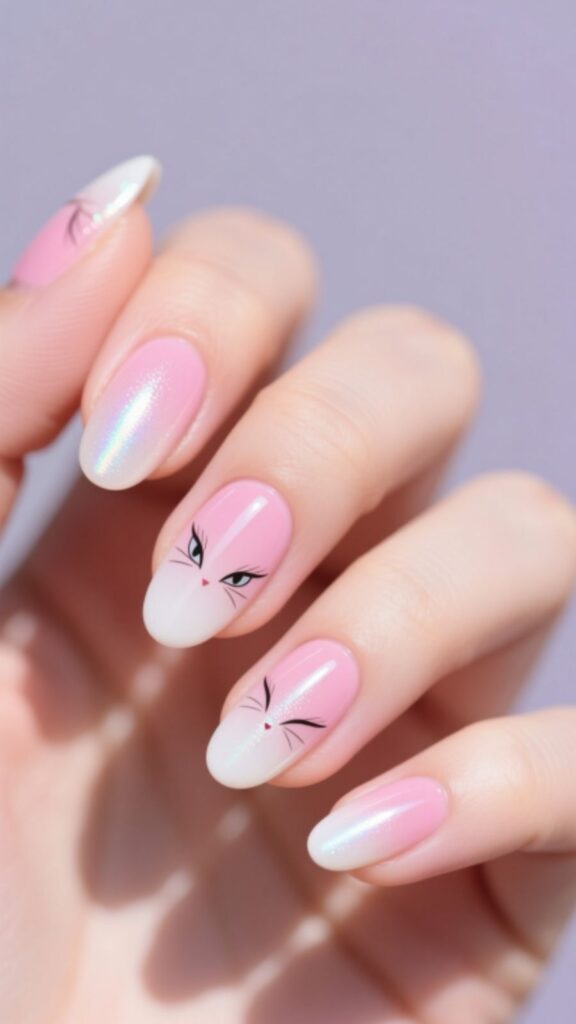 Soft Pink Cat Eye Minimalism