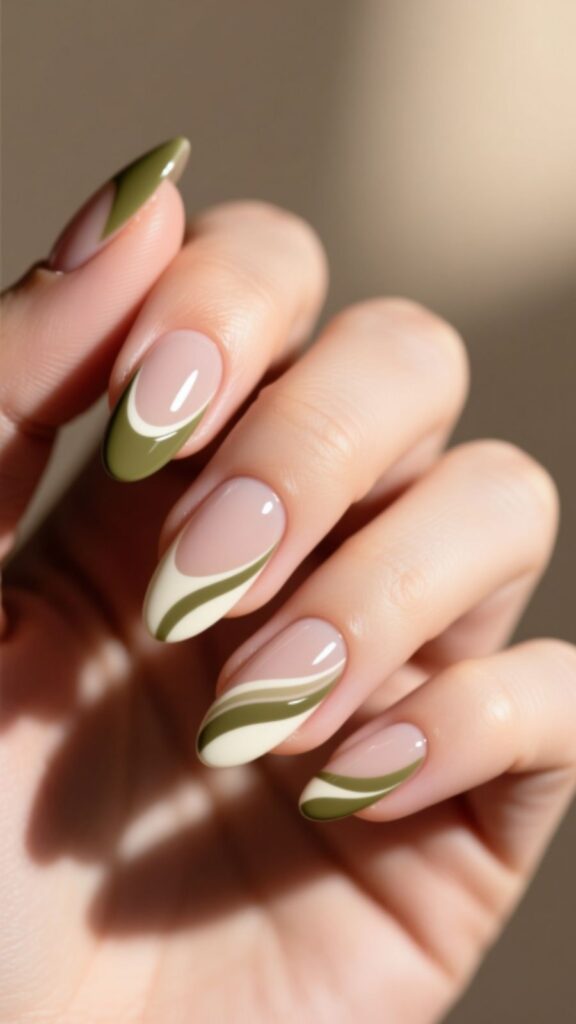 Olive French Cat Eye Twist