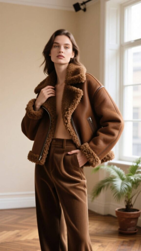 Brown Shearling Jacket