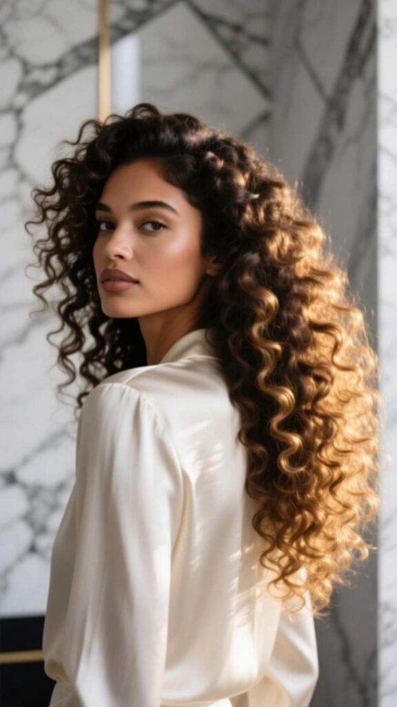 Cascading Curly Elegance