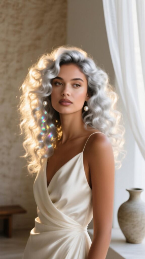 Silver Curls Shining Bright