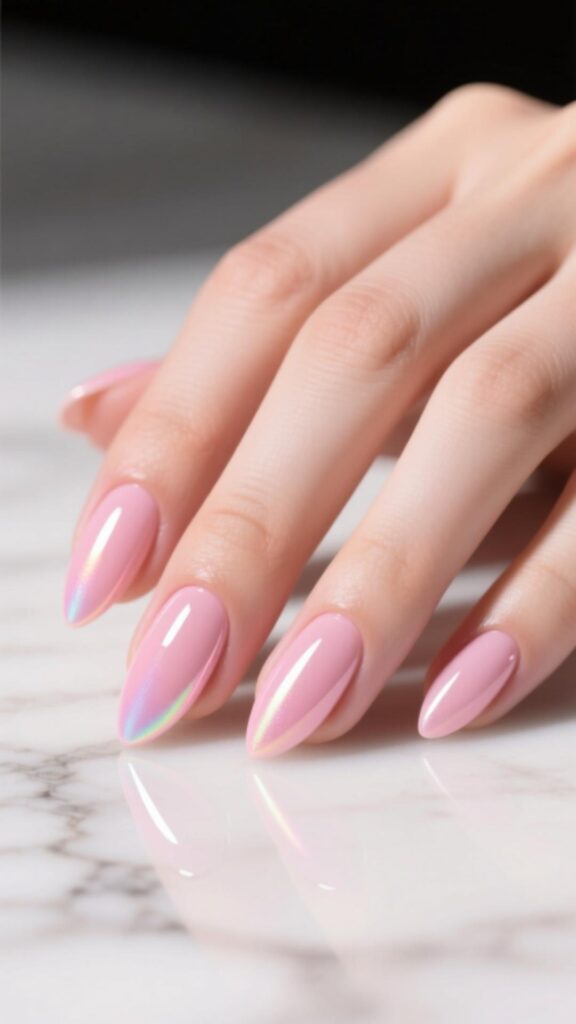 Blush Pink Almond Nails