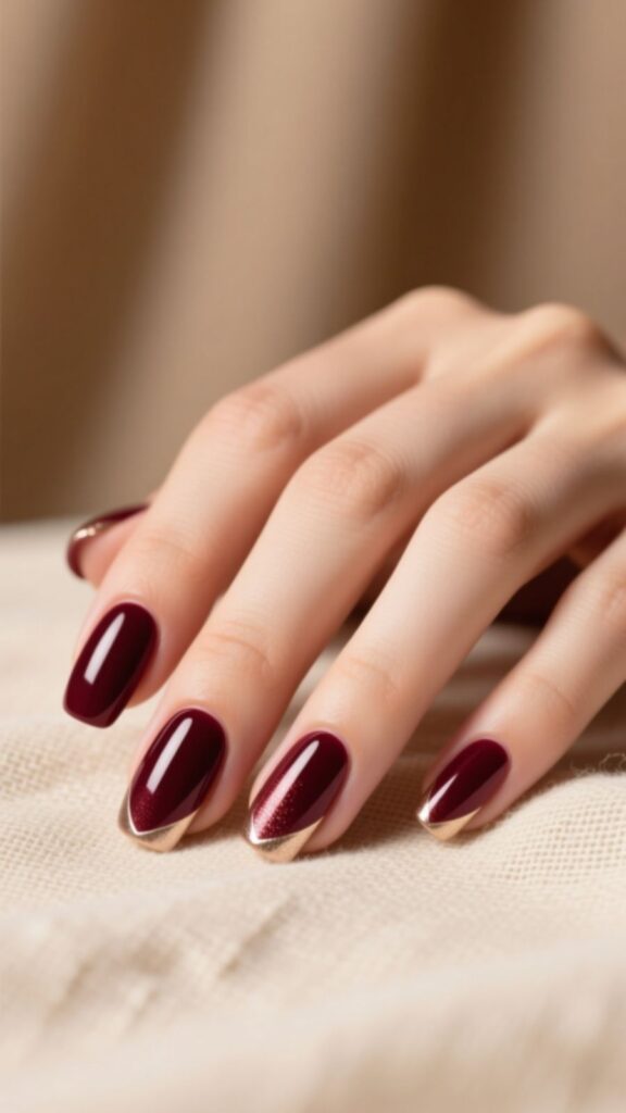 Classic Burgundy Nails