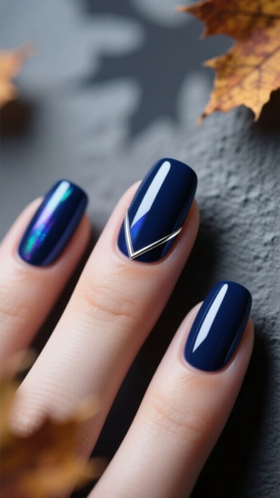 Midnight Blue Nails