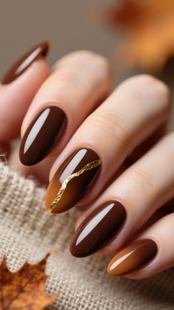 Chocolate Brown Nails
