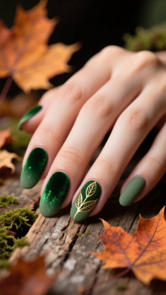 Forest Green Nails