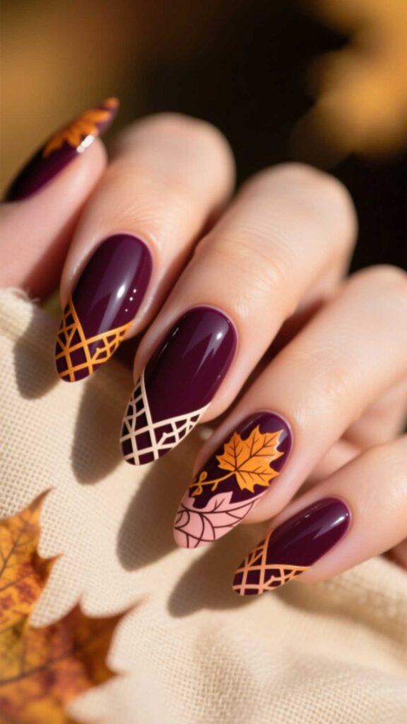 Deep Plum Nails