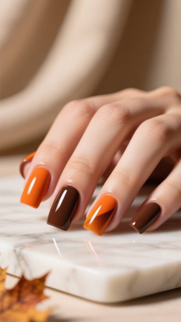  Burnt Orange and Chocolate Duo