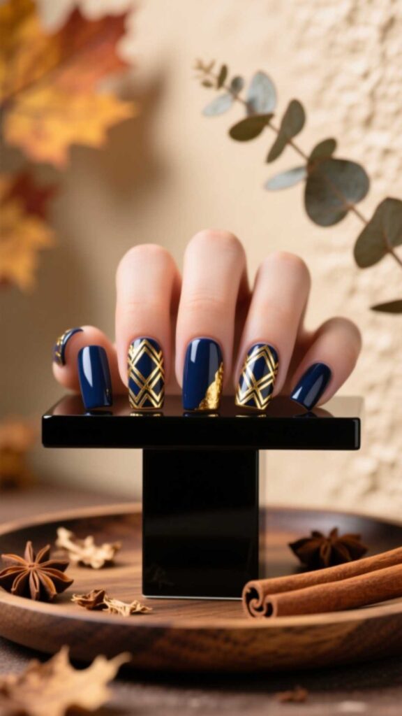  Midnight Blue with Gold Foil