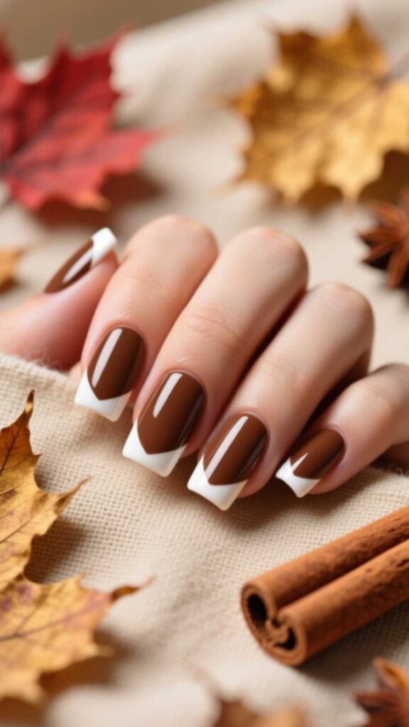 Brown French Tips