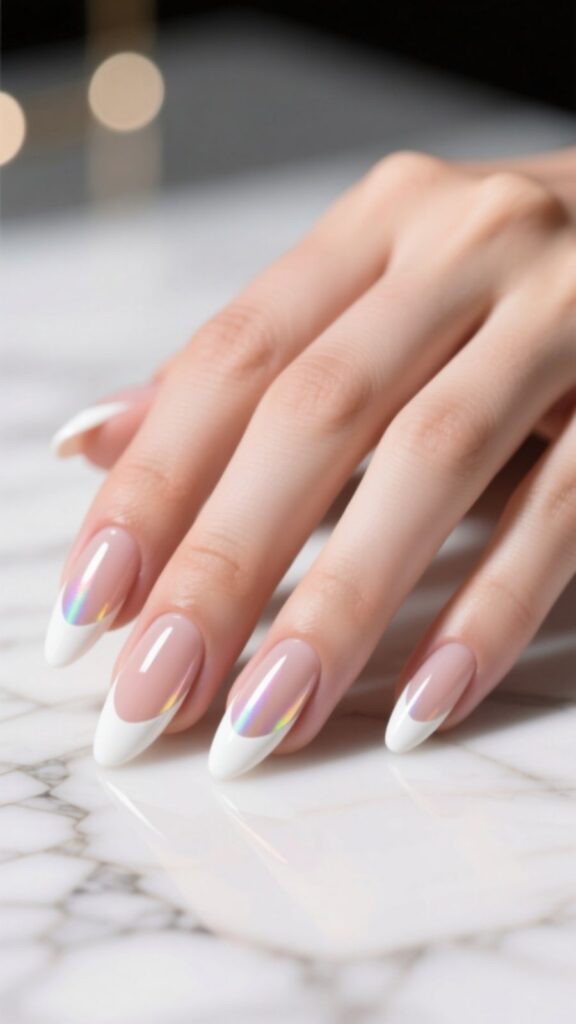 Elegant Long French Nails