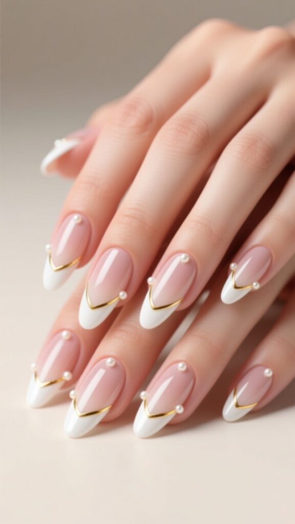 Coffin Shape French Nails
