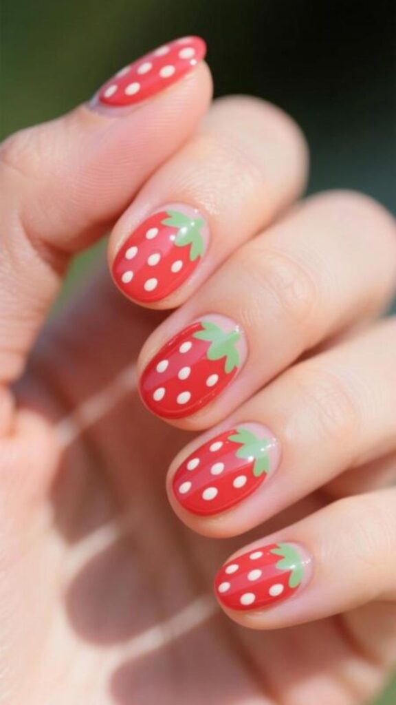 Minimal Strawberry Dots