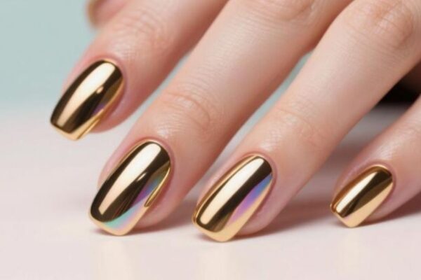 Gold Chrome Nails
