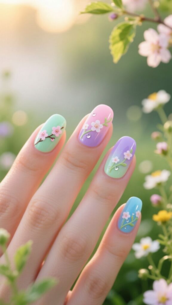 Pastel Blooming Garden