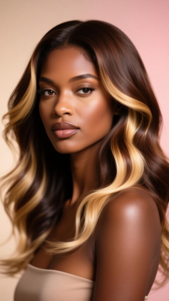 Balayage with Blonde Tips