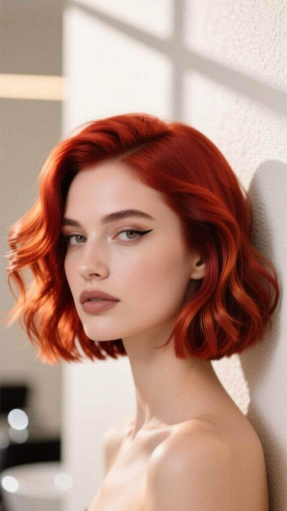 Chic Red-Bob Vibes