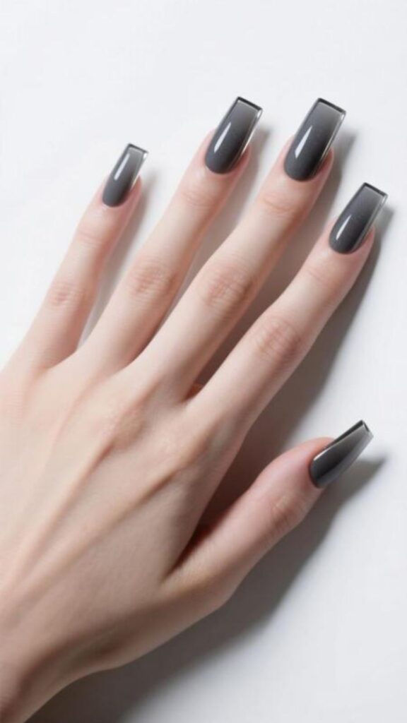 Matte Coffin Acrylic Nails