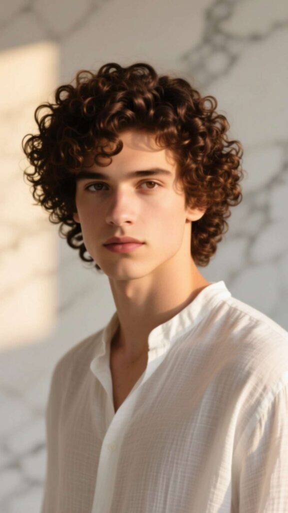 Curly Curtain Hairstyle