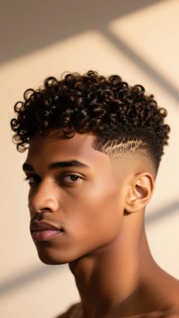 Curly Burst Fade