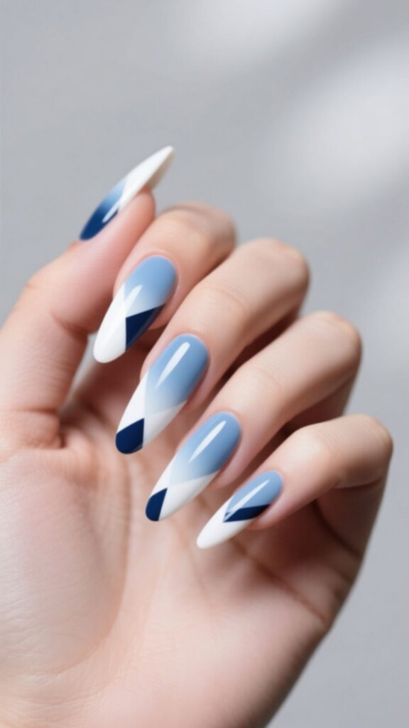 Blue And White Minimalist Elegance